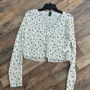One button front blouse